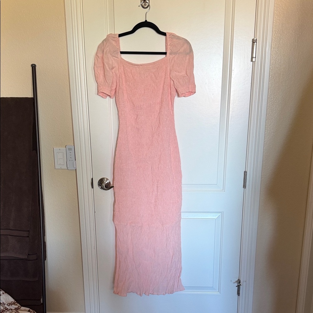 Bumpsuit baby pink shirred dress WORN ONCE